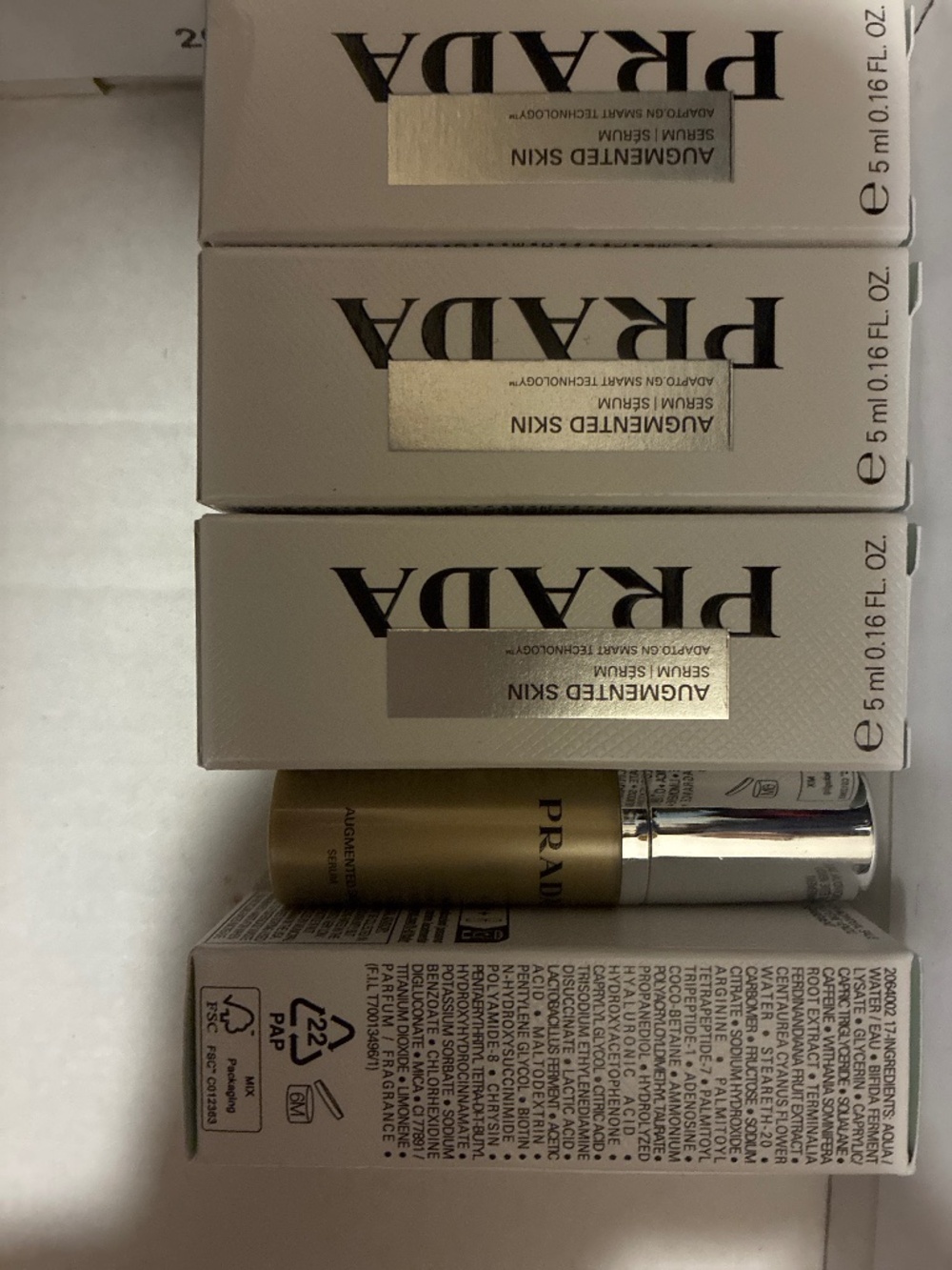 5 pack Prada augmented skin serum